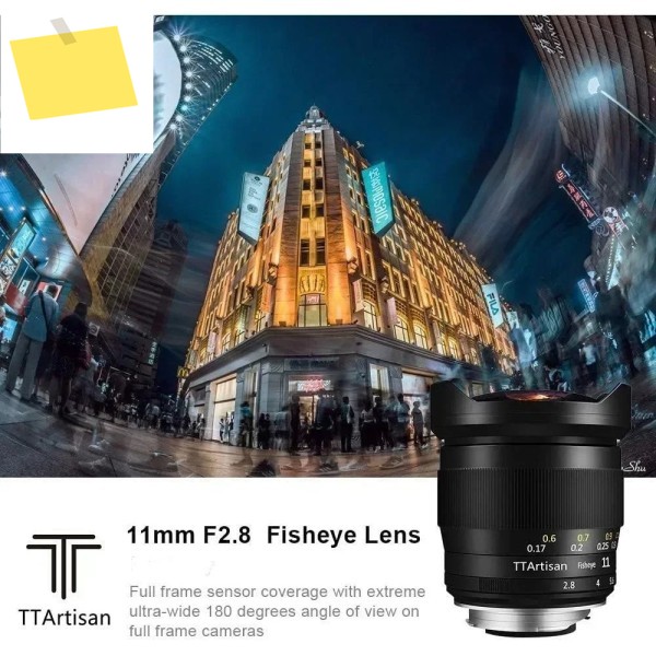 TTArtisan 11mm F2.8 풀프레임 어안광각 수동 렌즈 소니 E, 캐논 후지필름 니콘 라이카 미러리스 카메라용 제품 이미지