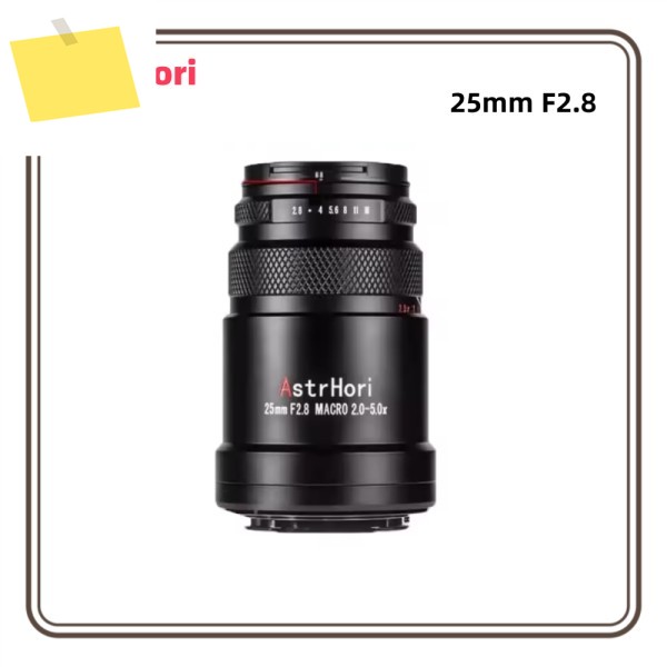 AstrHori 25mm F2.8 2-5X 울트라 매크로 렌즈 풀 프레임 Fuji X, Canon RF, Nikon Z, L, Sony E 마운트 카메라용 수동 초점 제품 이미지