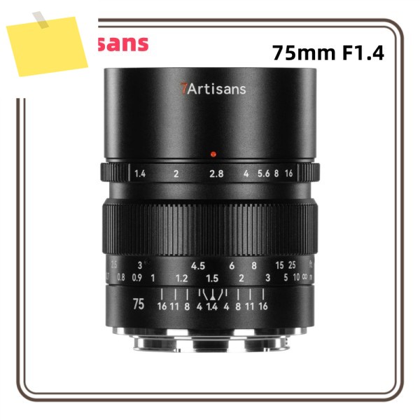 7artisans 75mm F1.4 카메라 렌즈 풀프레임 대구경 소프트 나이트 오브스 리파인드 보케 L 마운트 캐논 RF 니콘 Z 소니 E 호환 제품 이미지