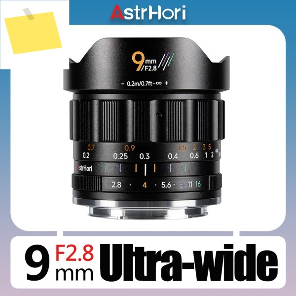 AstrHori APS-C 9mm F2.8 소니 E, 니콘 Z, 캐논 RF, 후지필름 M43 마운트용 초광각 프라임 카메라 렌즈 거리 사진 촬영용 제품 이미지