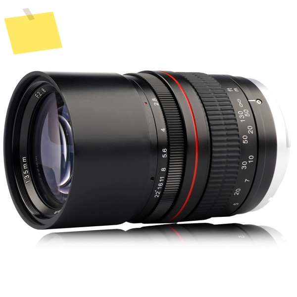 Lightdow 풀 프레임 망원 렌즈, 캐논 Rebel EOS 80D 77D 1300D 6D 니콘 DSLR 카메라용, f2.8 FE UMC, 135mm 제품 이미지