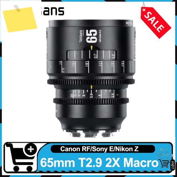 7artisans INFINTE 65mm T2.9 풀프레임 시네 렌즈 2:1 배율 2배 매크로 니콘 Z5 캐논 R10 소니 A6400용 제품 이미지