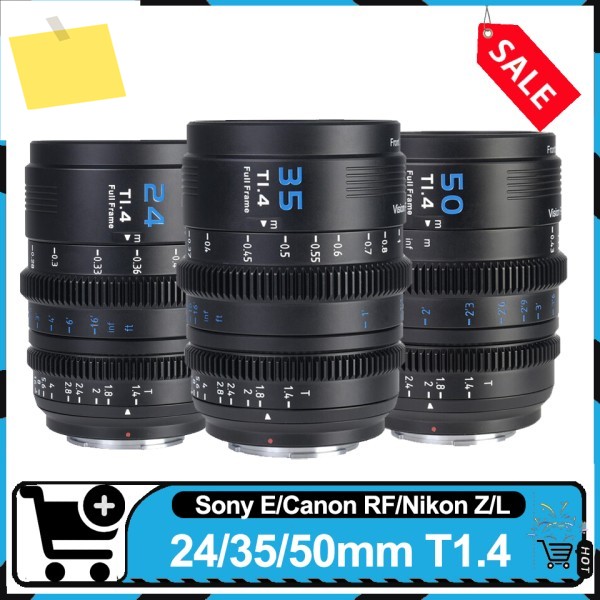 시루이 VP-1 24mm 35mm T1.4 풀프레임 시네 렌즈 소니 루믹스 GH5, 니콘 Z50, 캐논 호환 제품 이미지