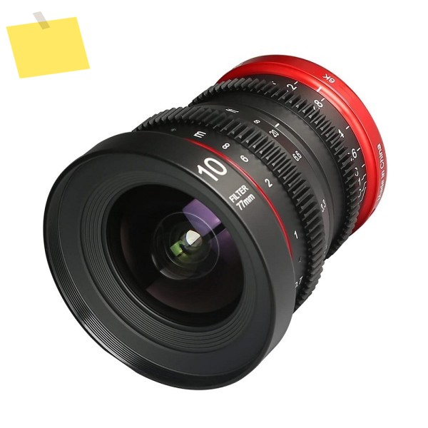 마이크 10mm T2.2 수동 초점 시네마 렌즈 APS-C 캐논 RF 마운트 카메라 EOS R, C70 및 레드 코모도용 제품 이미지