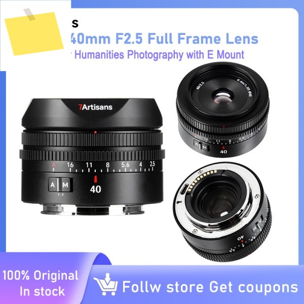 7artisans AF 40mm F2.5 풀프레임 표준 단렌즈 자동 초점 미러리스 카메라 E 마운트, 인문학 사진 촬영용 제품 이미지