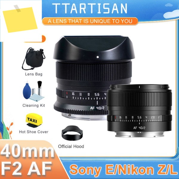 TTArtisan 40mm F2 풀프레임 자동 초점 AF 대구경 렌즈 소니 E 니콘 Z L 마운트 A7CII A7R ZFC S9 S5용 제품 이미지