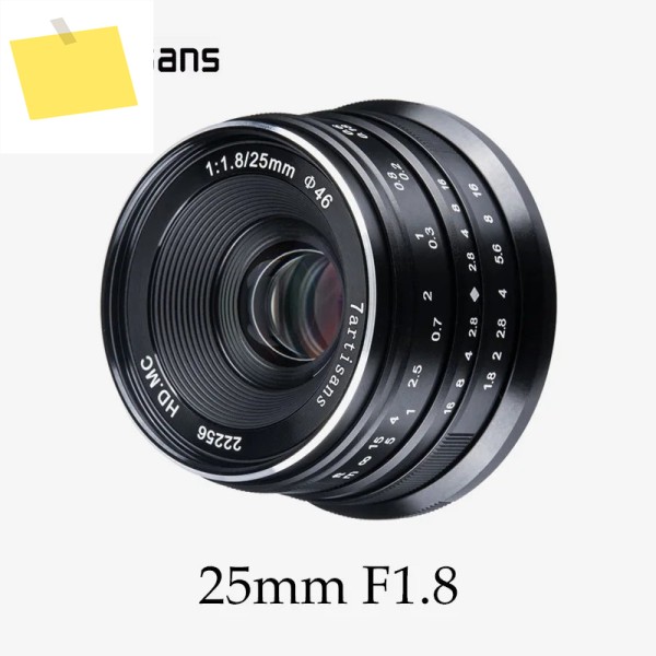 7artisans 25mm F1.8 APS-C 프레임 대구경 광각 단렌즈 소니 E Zev-10 X Z M43 마운트 카메라용 제품 이미지