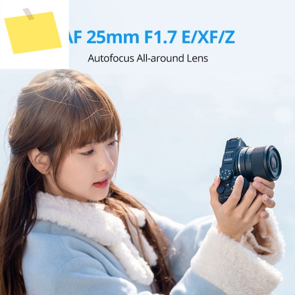 Viltrox 25mm F1.7 APS-C 광각 카메라 렌즈 대구경 자동 초점 길이 소니 E 후지 XF 니콘 Z 마운트용 인물 사진 촬영 제품 이미지