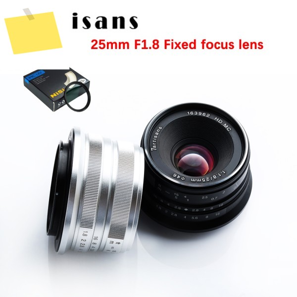 7artisans 25mm F1.8 프라임 렌즈 소니 E 마운트후지필름 X캐논 EOS-MM43 카메라 A7 용 제품 이미지