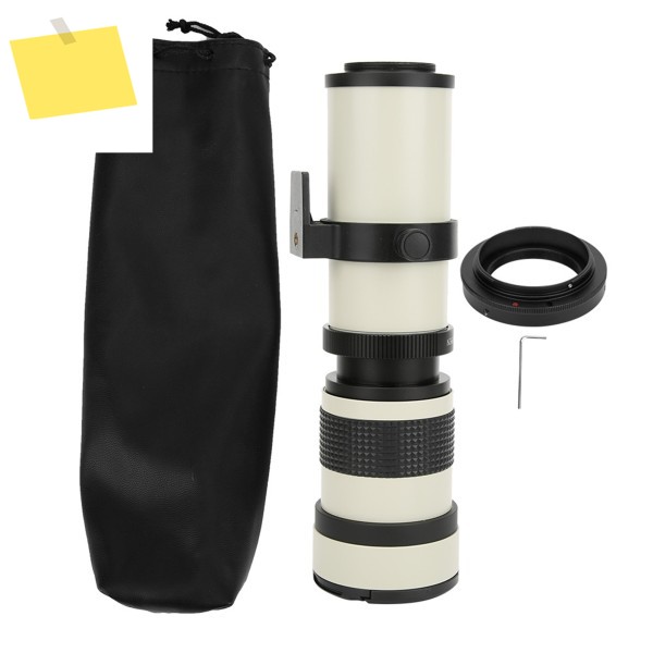 흰색 420800mm 조리개 F 8.316 풀 수동 초점 망원경 줌 렌즈EF-S 마운트 카메라용 렌즈 제품 이미지