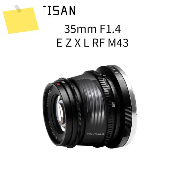 소니 E 마운트 후지 필름 XF 캐논 M 라이카 L 니콘 Z 파나소닉 올림푸스 M43 카메라 렌즈를위한 TTArtisan 35mm F1.4 APS-C 프라임 제품 이미지