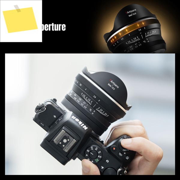 7artisans APS-C 6mm F2.0 ° 초광각 수동 초점 프라임 렌즈 소니 E 니콘 Z 캐논 RF 후지 XF M43용 사진 촬영 제품 이미지