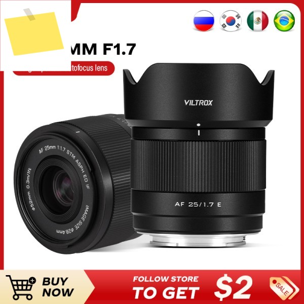 Viltrox AF 25mm F1.7 APS-C 소니 ZVE10 A6400 A7C2 Fuji X-T5 Nikon ZFC Z50 자동 초점 렌즈용 인물 거리 제품 이미지