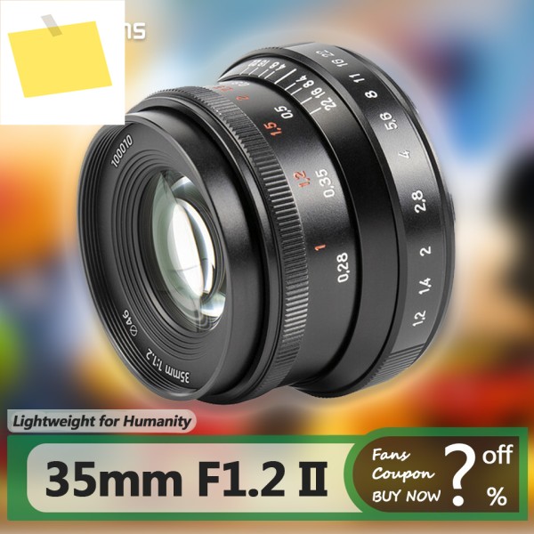 7artisans APS-C 35mm F1.2 II 대구경 카메라 렌즈 인문학 사진 촬영용, 소니 E, 후지 X, 니콘 Z, RF, 캐논 M43 마운트 호환 제품 이미지