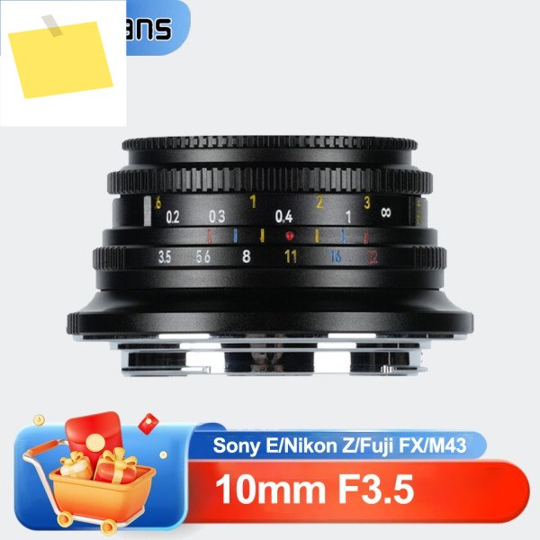 7Artisans 10mm F3.5 APS-C 광각 수동 초점 프라임 렌즈 소니 A7III 니콘 ZFC 후지 X-A1 올림푸스 EP1용 제품 이미지