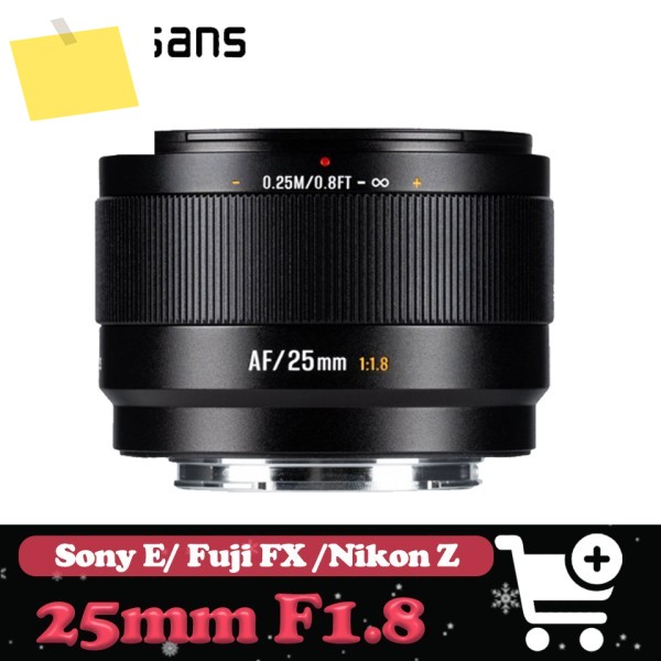 7artisans APS-C 25mm F1.8 대구경 인물 사진용 자동 초점 렌즈 광각 프라임 카메라 소니 A7S, 후지 X-T200, 니콘 Z9 호환 제품 이미지