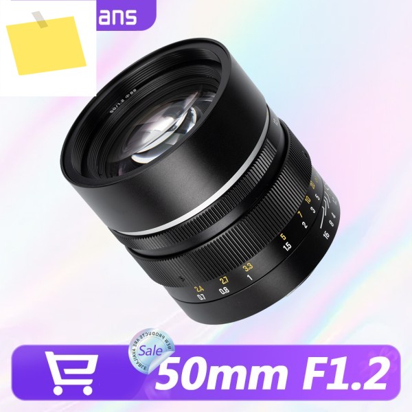 7artisans MF 50mm F1.2 APS-C 프레임 미러리스 카메라 렌즈 소니 E, 캐논 R, 후지 X, M43 마운트 호환 인문사진 촬영용 제품 이미지