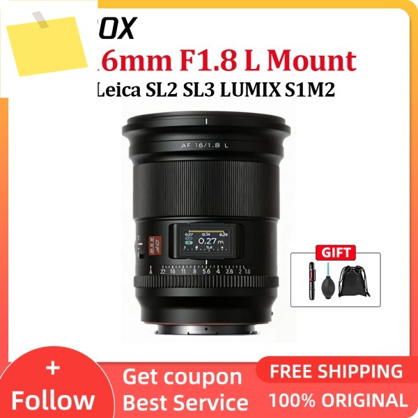 VILTROX AF 16mm F1.8 풀프레임 대구경 초광각 렌즈 LCD 스크린 포함, L 마운트, 라이카 SL2, 루믹스 S1M2 호환 제품 이미지