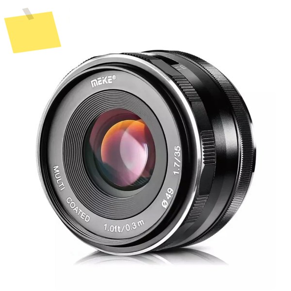 Meike 35mm F1.7 카메라 렌즈 수동 초점 후지 X소니 E캐논-EF-M올림푸스 마이크로 43 마운트 APS-C 미러리스 제품 이미지