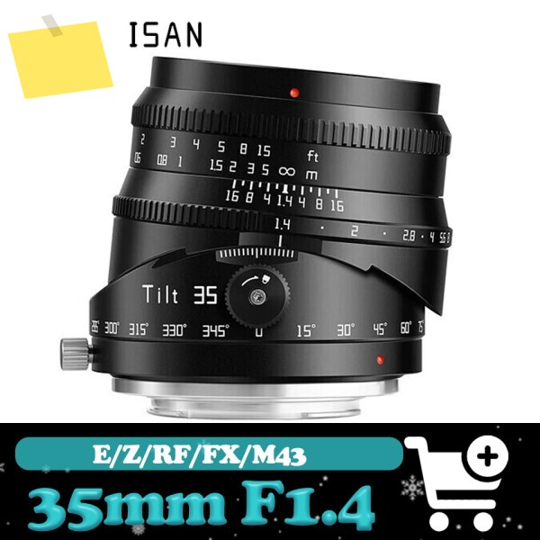 티타리전 35mm F1.4 틸트 렌즈 APS-C MF 360 ° 소니 A7M2 ZVE-10 후지 X-T3 니콘 Z50II 캐논 R7 올림푸스용 회전식 시프트 제품 이미지
