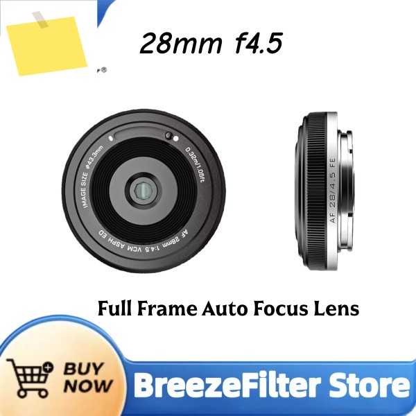 VILTROX AF 28mm F4.5 자동 초점 풀 프레임 렌즈 소니 E 마운트 A7C A6400 ZV-E10 용 레트로 초박형 제품 이미지