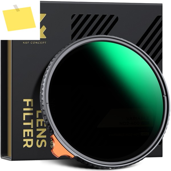 K&F Concept Nano-X 가변 ND2-N400 ND 필터 37-105mm 조정 가능한 중립 밀도 카메라 렌즈 28 레이어 코팅 방수 제품 이미지