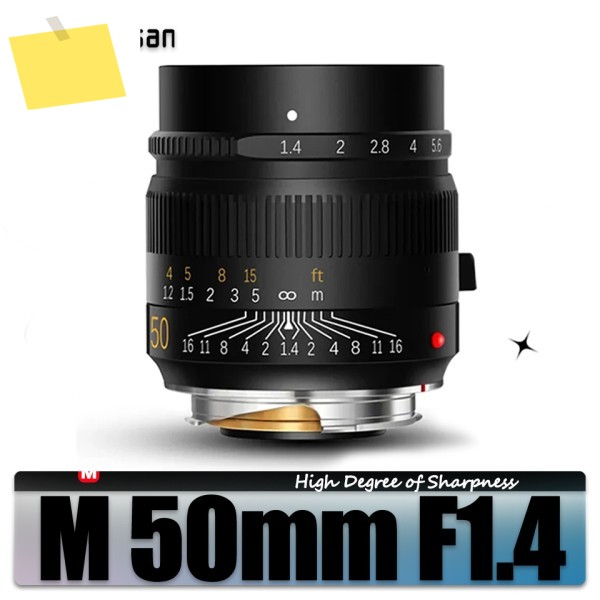 TTArtisan M 50mm F1.4 ASPH. Leica M-mount M9를 사용한 미러리스 카메라 렌즈 인물 풀 프레임 대형 조리개 제품 이미지