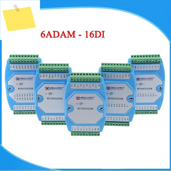 WELLPRO WP8026ADAM 16DI 디지털 입력 모듈 광 커플러 절연 RS485 MODBUS RTU 통신 제품 이미지