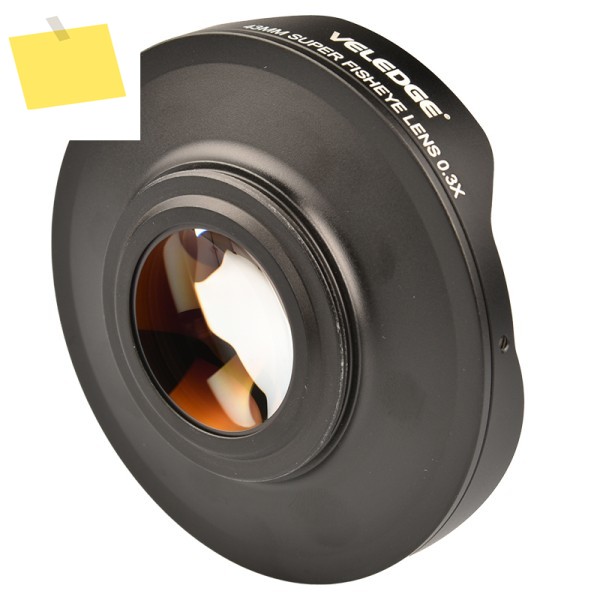 VELEDGE Ultra Fisheye 렌즈 어댑터 37MM43MM 0.3X HD 와이드 카메라 캠코더 전용 후드 포함 제품 이미지