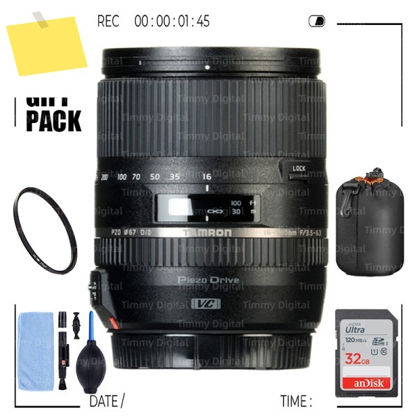 니콘 캐논 DSLR 카메라용 탐론 16-300mm f3.5-6.3 Di II VC PZD 매크로 렌즈 B016 제품 이미지