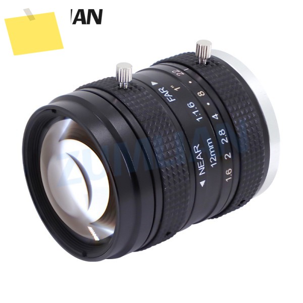 ZUMLIAN 5MP 카메라 F1.6 수동 조리개 12mm 프라임 렌즈 1인치 CMOS C 마운트 FA 머신 비전 저왜곡 제품 이미지
