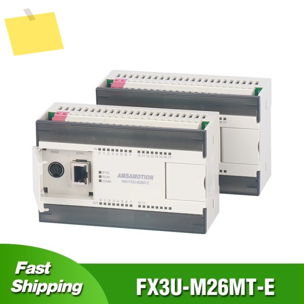 미쓰비시 프로그래밍 컨트롤러용 FX3U-M26MR-E PLC 이더넷 포트 트랜지스터 릴레이, 디지털 16I 10O 아날로그 4I 20 제품 이미지