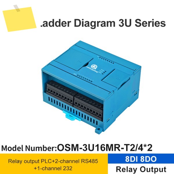 Aoshangming 8 입력 릴레이 출력 PLC RS485 RS232 래더 다이어그램 컨트롤러 Modbus Rtu for Industry Automation 제품 이미지