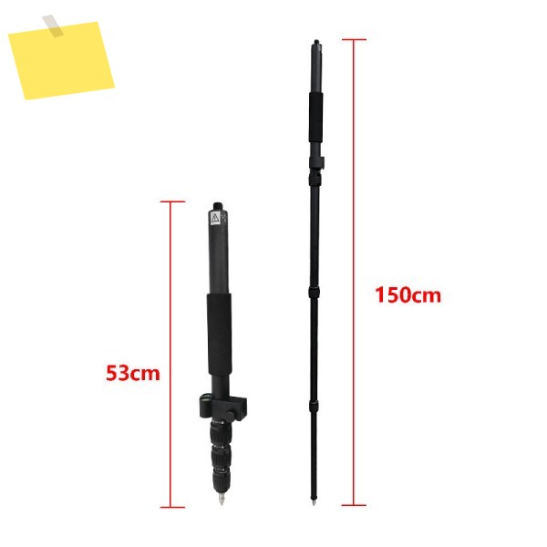 신품 업그레이드 모델 유형 150CM 텔레스코픽 휴대용 GNSS 측량 센터링 폴나침반 레벨 버블이 있는 클램프 포함 제품 이미지