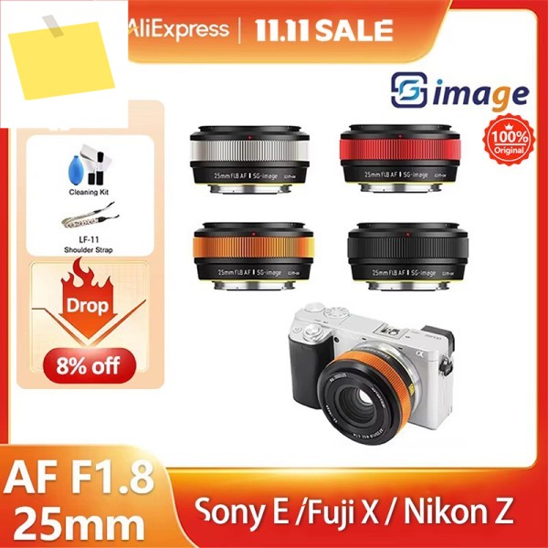 소니 E ZVE10 A7 후지 X 니콘 Z용 STM 저소음 모터가 장착된 SG 이미지 25mm F1.8 AF APS-C 자동 대구경 인물 사진 렌즈 제품 이미지