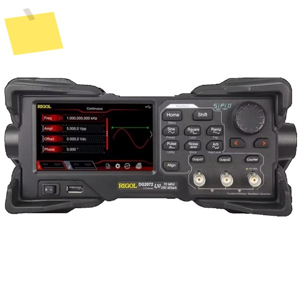 RIGOL DG2072 기능 임의 파형 발생기 70MHz 250MSas 2채널 16Mpts 16비트 4.3인치 TFT 터치스크린 SiFi II # 모쿠 제품 이미지