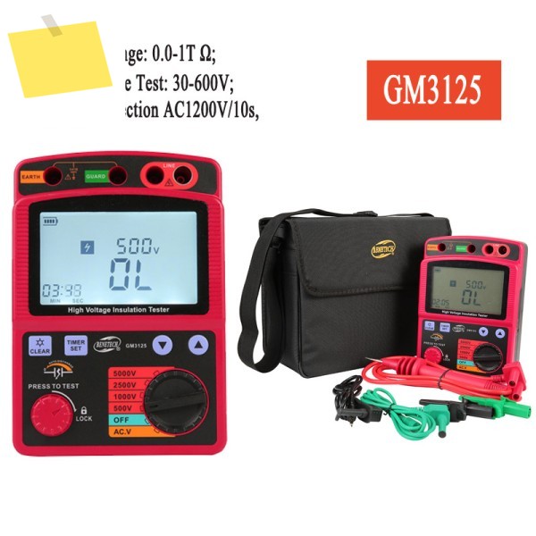 베네텍 GM3125 디지털 절연 저항계 고전압 5KV 전기 테스트용 제품 이미지