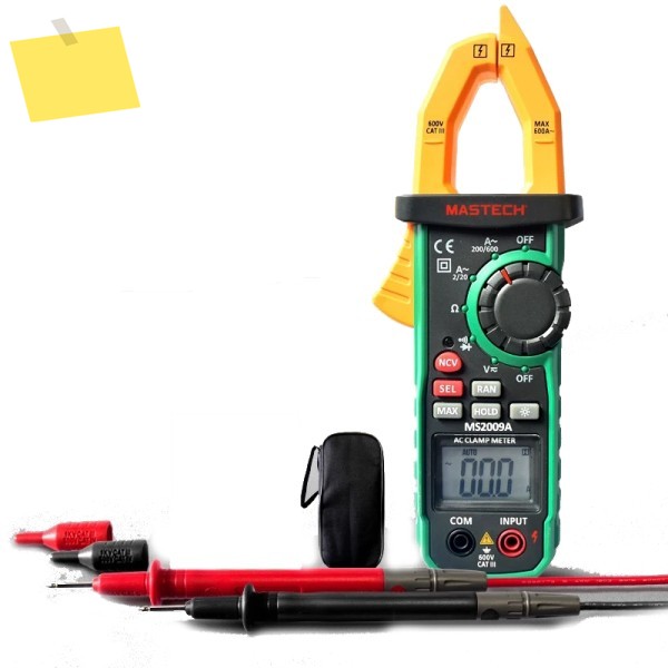 MASTECH MS2009A 멀티미터 자동 범위 조정 전류 디지털 클램프 미터비접촉 전압 검출기 커패시턴스 테스터 포함 제품 이미지