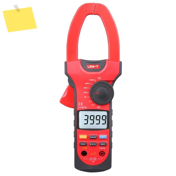 UNI-T UT207A 전문가용 자동수동 범위 ACDC 전류 전압 저항 주파수 디지털 클램프 멀티미터 제품 이미지