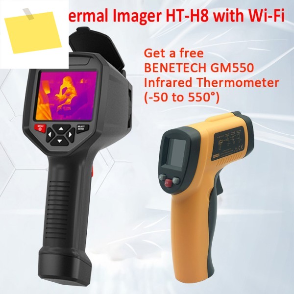 새제품 HT-H8 IR 적외선 열화상 카메라 내장형 WIFI 전기 파이프 3.5인치 풀 앵글 TFT 바닥 테스트 온도 자동 추적 제품 이미지
