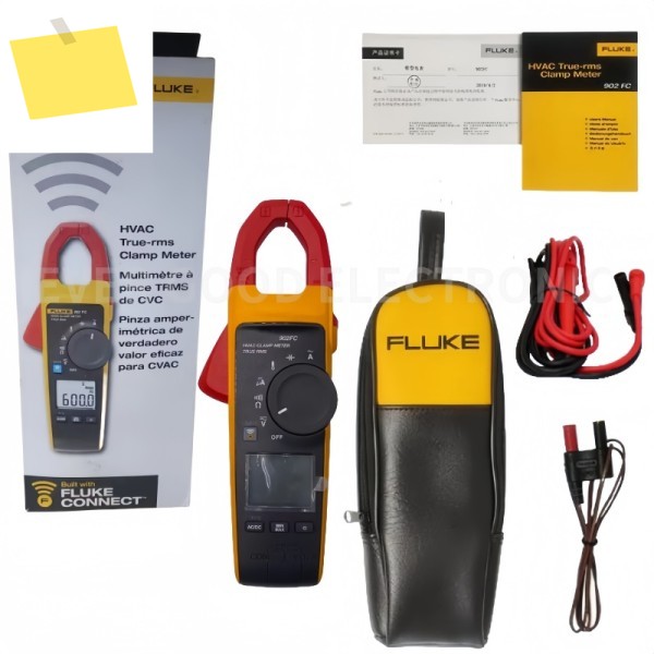 FLUKE 902 FC True RMS 디지털 클램프 계량기, 화염 센서, 60k ohm, 연도 온도 가변 주파수 드라이브 성능 측정 제품 이미지