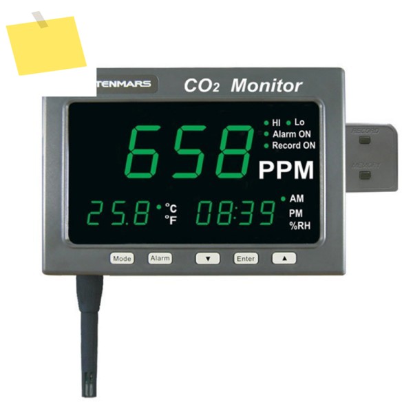 TENMARS TM-186 대형 LED 스크린 CO2온도RH 모니터 제품 이미지