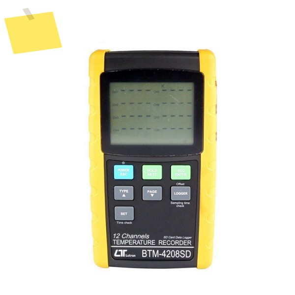 루트론 BTM-4208SD 12채널 온도계 기록기 SD 카드 실시간 데이터 로거 포함 10개 열전대 제품 이미지