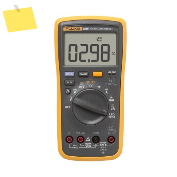 Fluke18B + AC DC 전압 전류 디지털 멀티미터, DMM, LED 포함, 100% 정품 브랜드, 새제품 제품 이미지