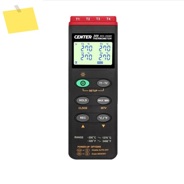 CENTER-309 디지털 온도계 4채널 데이터로거 타입 K 열전대 포함 제품 이미지