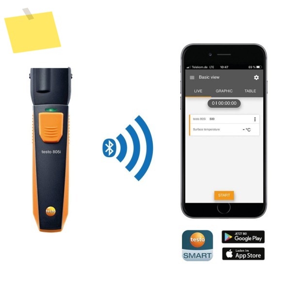 Testo 805i 적외선 온도계, 0560 블루투스 호환 제품 이미지