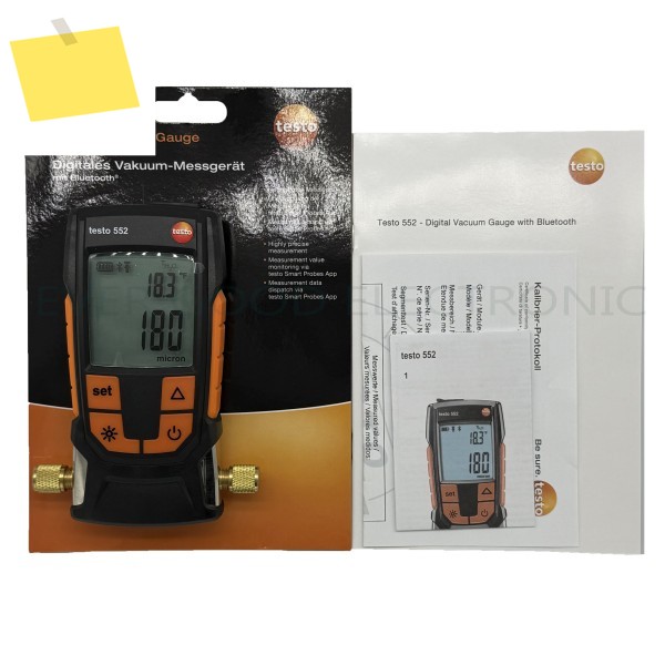 Testo 552 디지털 진공 게이지, 0560 측정기, 블루투스 호환, 0-26.66mbar 제품 이미지