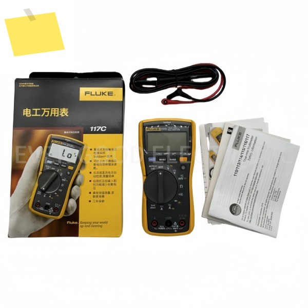 FLUKE 117 True RMS 자동 전압 디지털 멀티미터, ACDC 전류 커패시턴스, 저항 주파수 소프트 케이스 옵션 제품 이미지