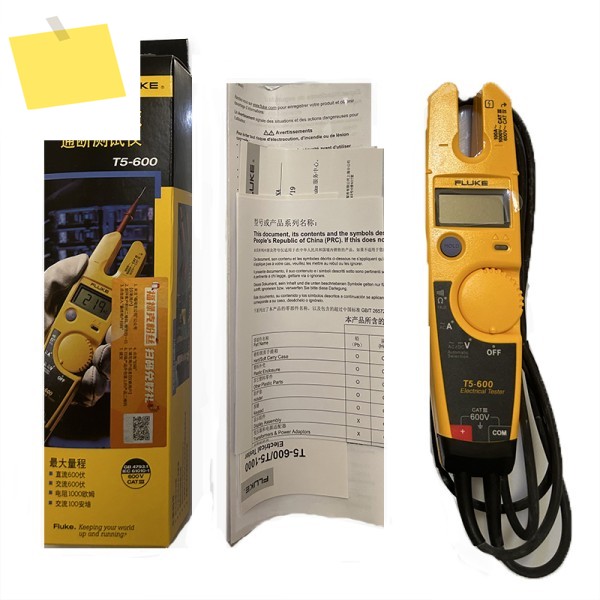 FLUKE T5-600 클램프 계량기 Fluke T5 전기 테스터, 전류 체크 전압 연속성 및 AC 제품 이미지