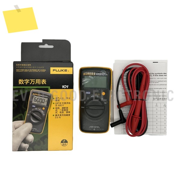 FLUKE 101 키트 ACDC 전압 저항 커패시턴스 주파수 듀티 사이클 테스터용 미니 디지털 멀티미터 자동 범위 제품 이미지
